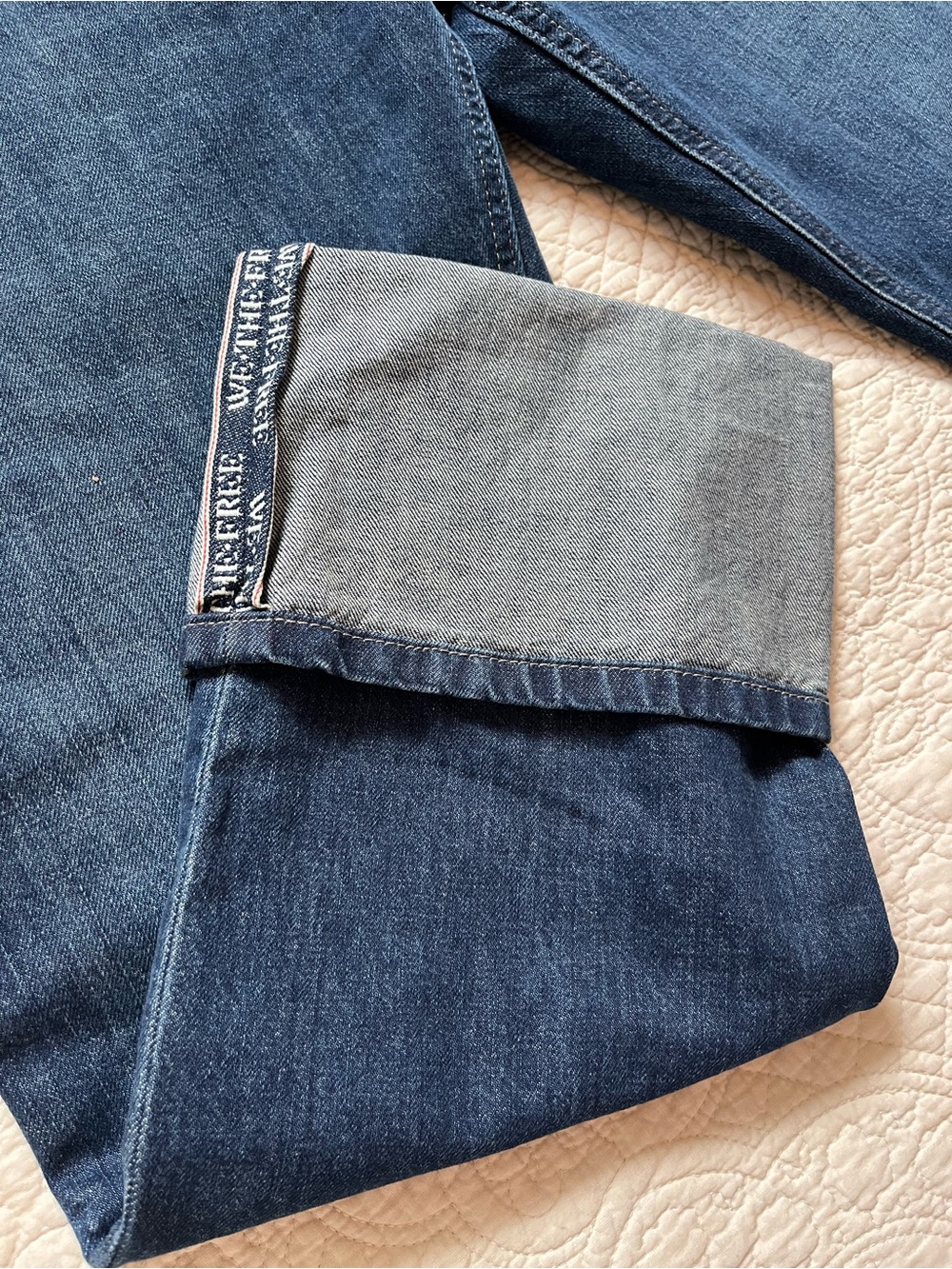 FREE PEOPLE We the Free Slim Selvedge Wide Cuffed Jeans 32 - Picture 6 of 16